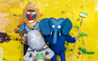Blå elefant, stor kunst og billig, sur hvidvin